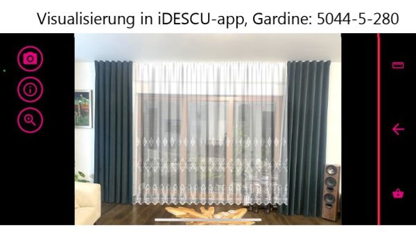 Gardine Visualisierung, iDESCU-App